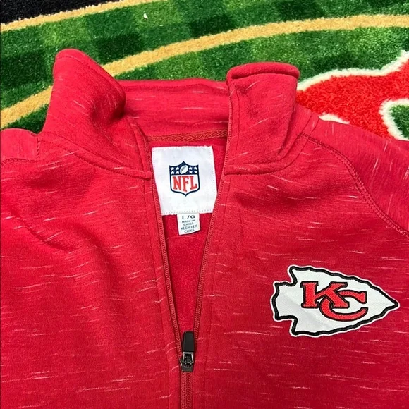 Kansas City Chiefs Jacket Mens L Red NFL Team Apparel Full Zip NWT - Picture 2 of 3